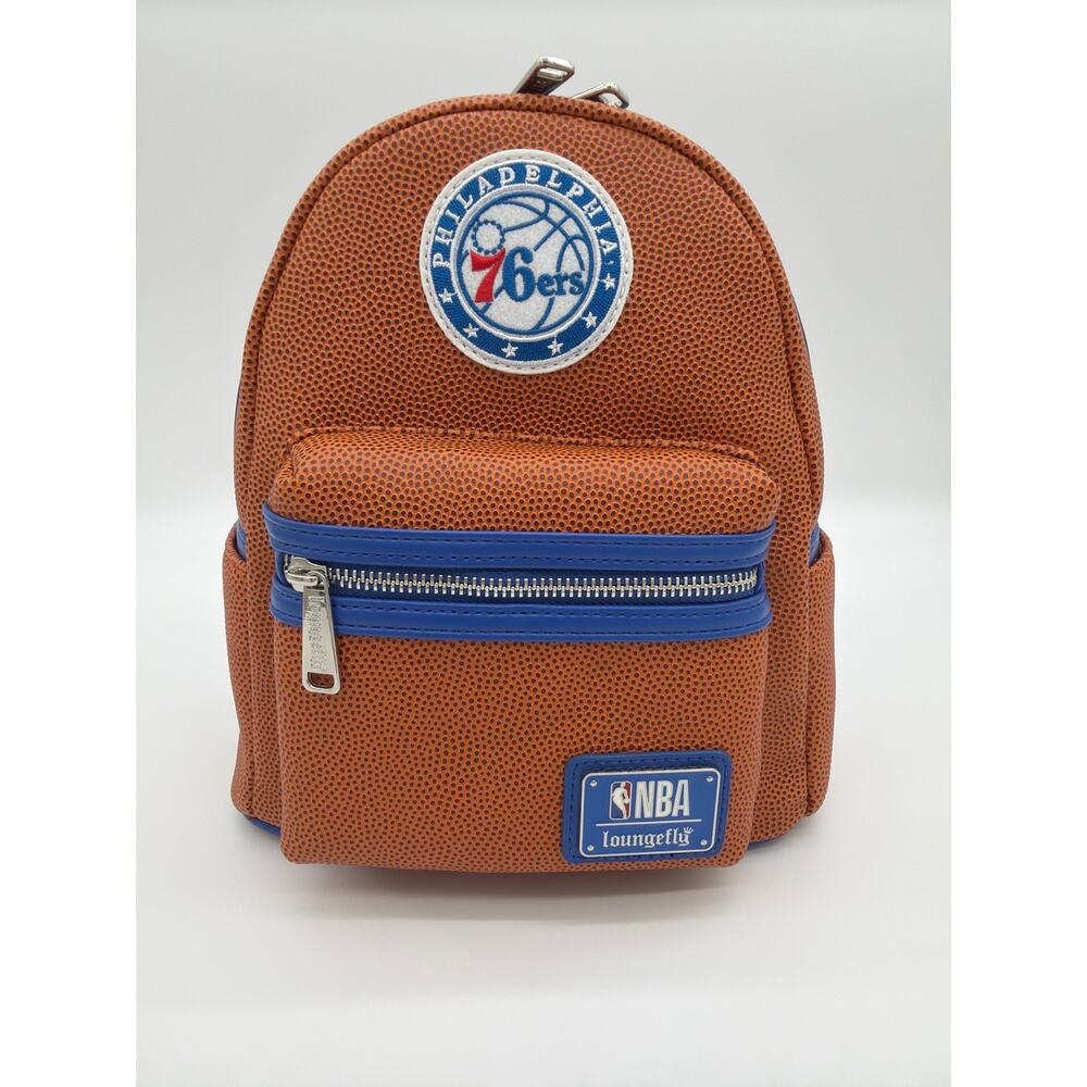 Loungefly NBA Philadelphia 76ers Logo Mini Backpack Basketball NWT